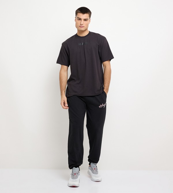 HUGO HUGO - Black Round Neck T-Shirts