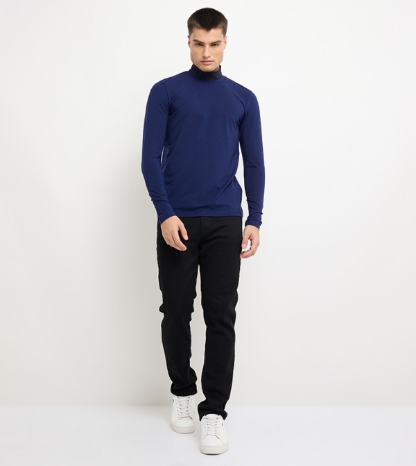 HUGO Hugo - Navy Round Neck T-Shirts