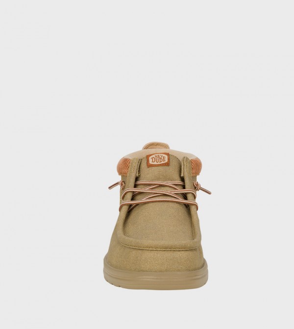 HEY DUDE Lace up Boots - Beige Lace up Boots