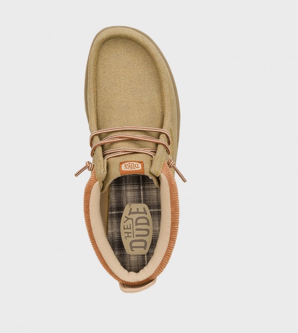 هاي دود  أبوات - بيج Lace up Boots