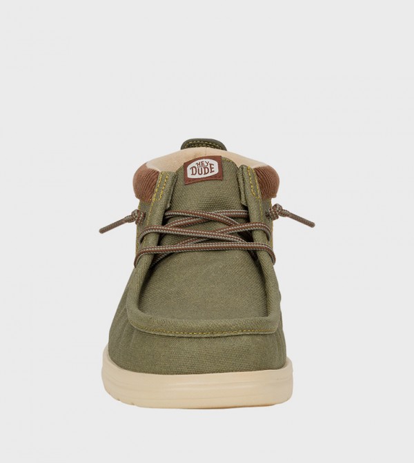 HEY DUDE Lace up Boots - Green Lace up Boots