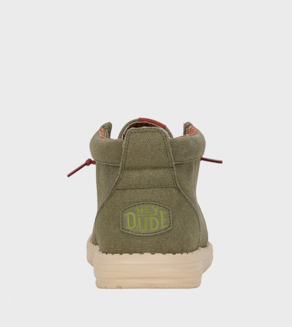 HEY DUDE Boots - Green Lace up Boots