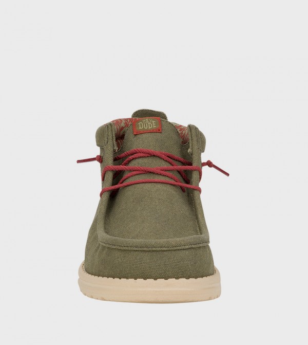 HEY DUDE Boots - Green Lace up Boots