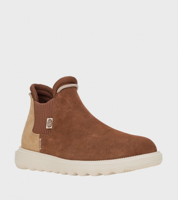 HEY DUDE Boots - Brown Ankle length Boots