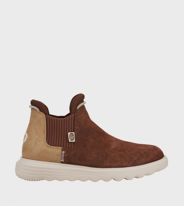 HEY DUDE Boots - Brown Ankle length Boots