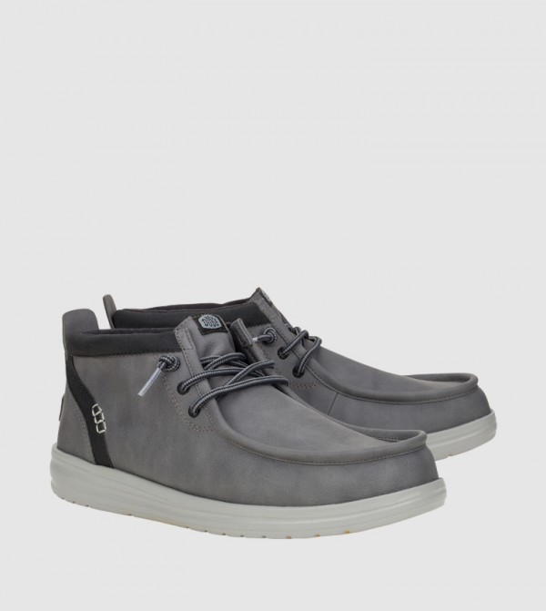 هاي دود  - رمادي Lace up Boots