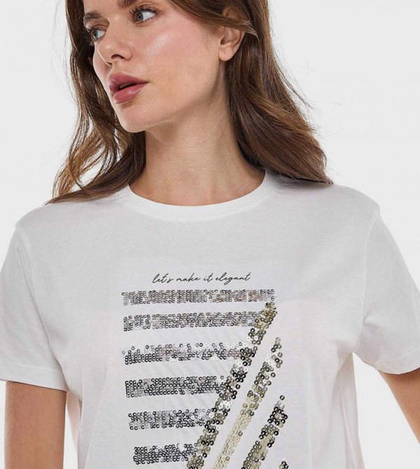 أر آند بي تيشيرتات - أبيض تيشيرتات كاجوال