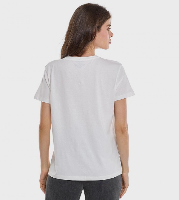 أر آند بي تيشيرتات - أبيض تيشيرتات كاجوال