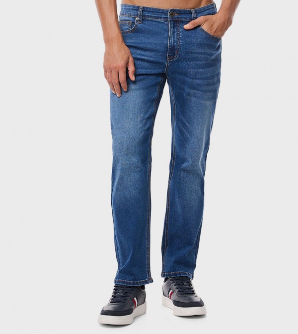 R&B  Jeans - Blue Straight Jeans