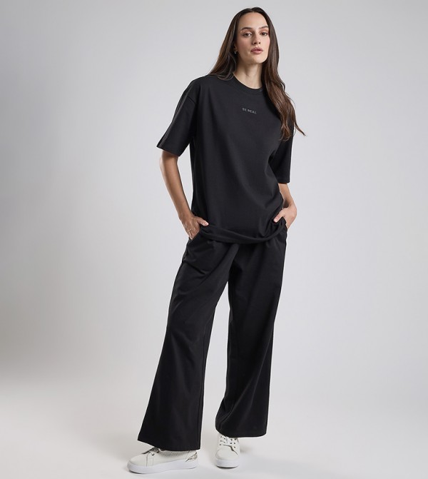 R&B  Clothing Sets - Black Co-Ord Set