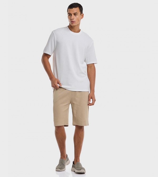 R&B Round Neck T-Shirts - White Round Neck T-Shirts