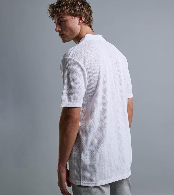 R&B Clothing - White Polo T-shirts