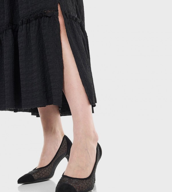R&B R&B - Black Midi Skirts