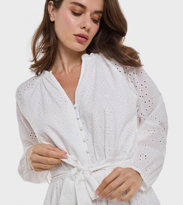 R&B  - White Casual Dresses