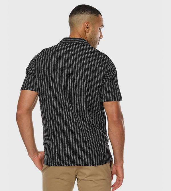 R&B  Shirts - Black Short Sleeves