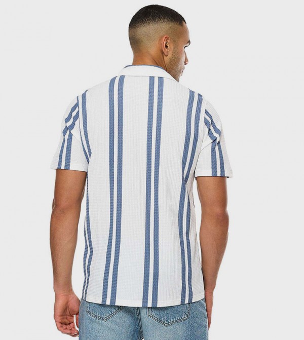 R&B  Shirts - White Short Sleeves