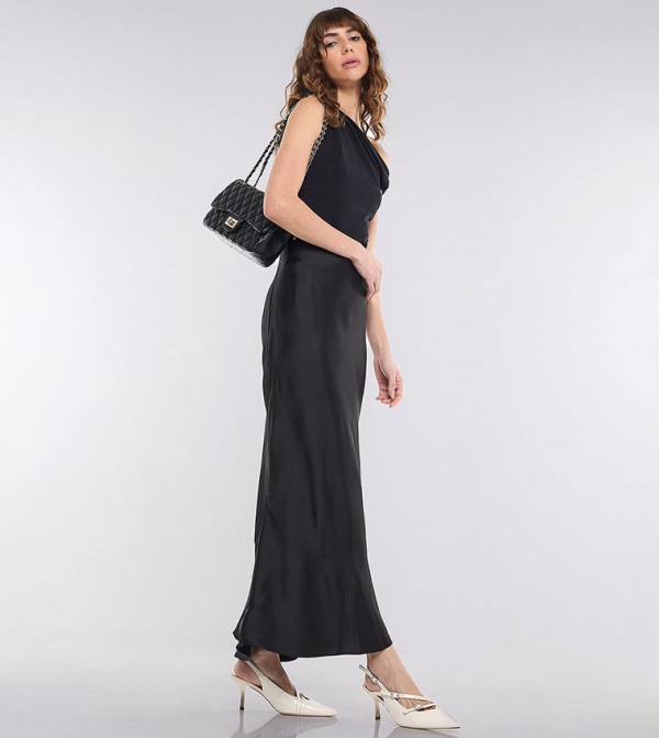 R&B  Maxi Skirts - Black Maxi Skirts