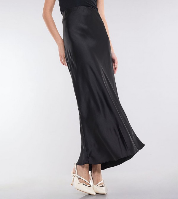 R&B  Maxi Skirts - Black Maxi Skirts