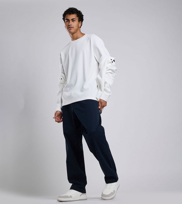 R&B  Pants & Chinos - Navy Casual Pants