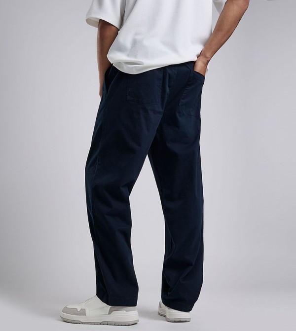 R&B  Pants & Chinos - Navy Casual Pants