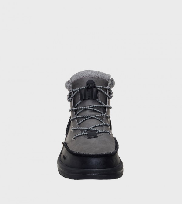 HEY DUDE Boots - Grey Lace up Boots