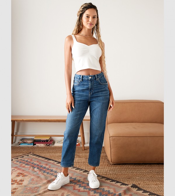 American Eagle  - Blue Mom Jeans
