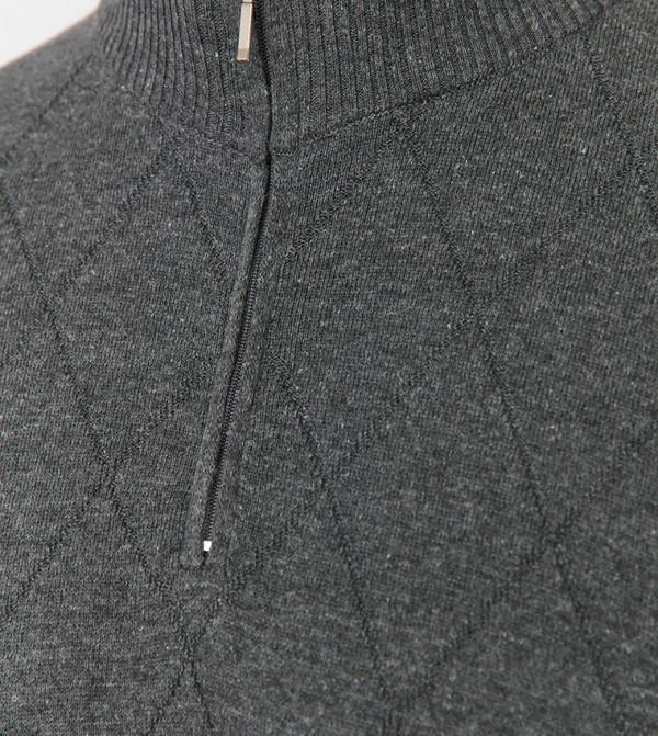 Trendyol - Outlet  Turtle Neck Sweaters - Grey Sweaters
