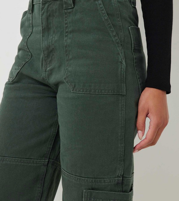 اردين  بناطيل جينز - أخضر Wide Leg