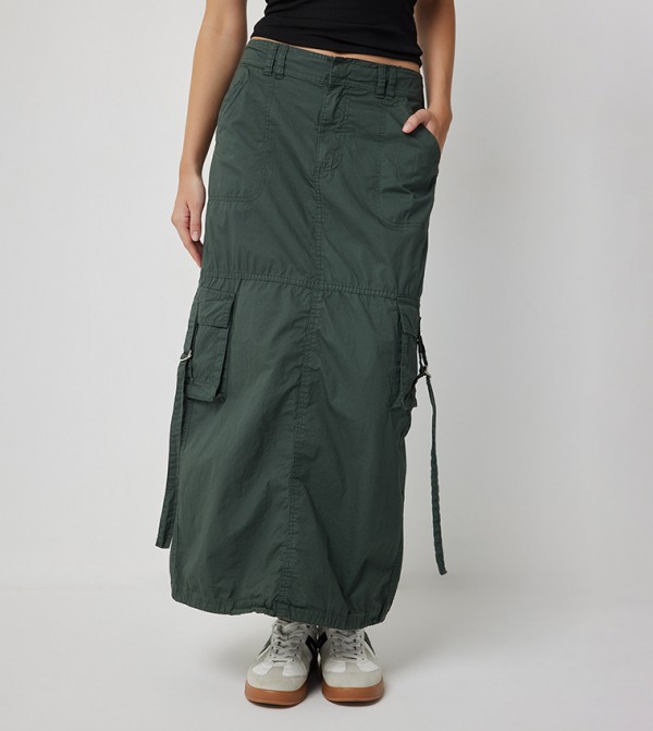 اردين  تنانير طويلة - أخضر Maxi Skirts