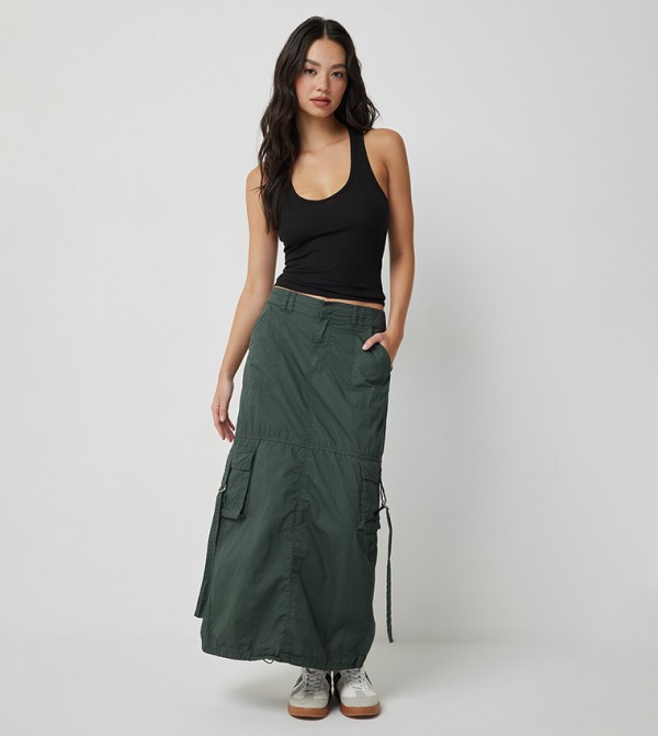 اردين  تنانير طويلة - أخضر Maxi Skirts