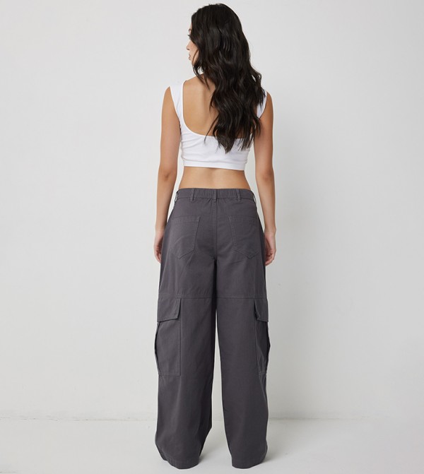 Ardene  Pants & Leggings - Grey Casual Pants