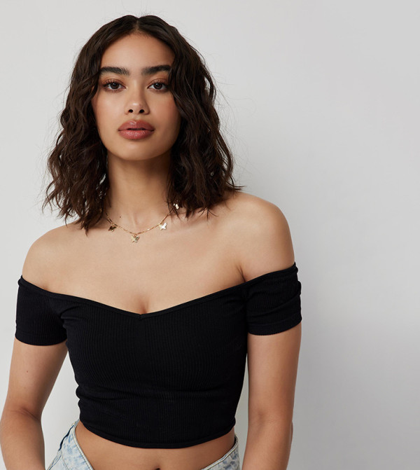 Ardene  Cropped Tops - Black Cropped Tops