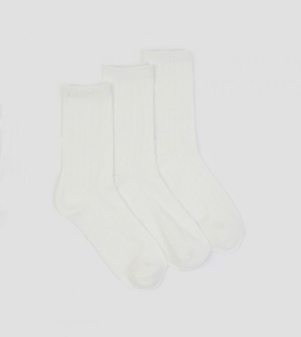 Ardene  Socks - White Calf Length Socks