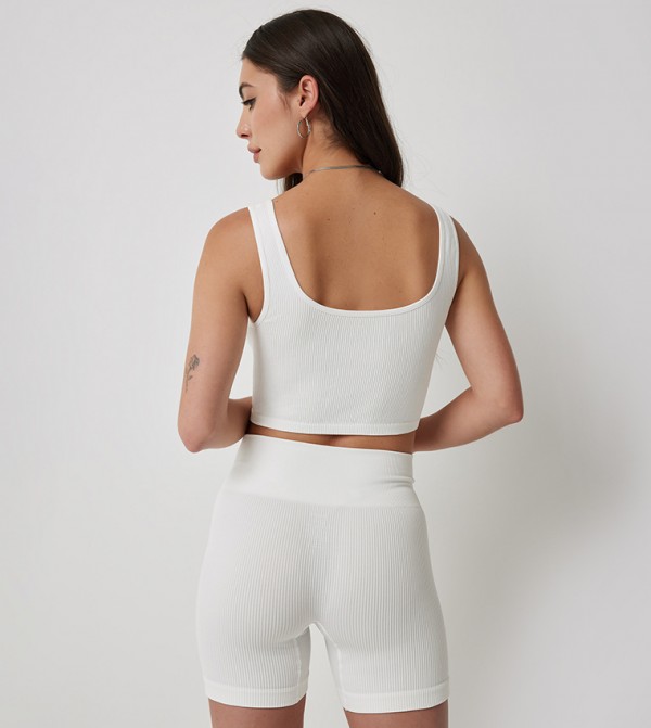 اردين  - أبيض Cropped Tops