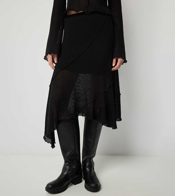 Ardene  Skirts - Black Midi Skirts