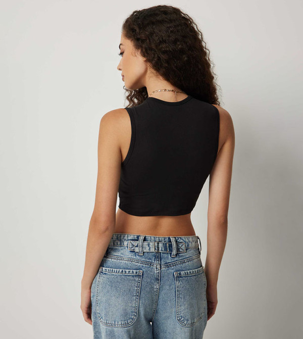 Ardene  Clothing - Black Cropped Tops