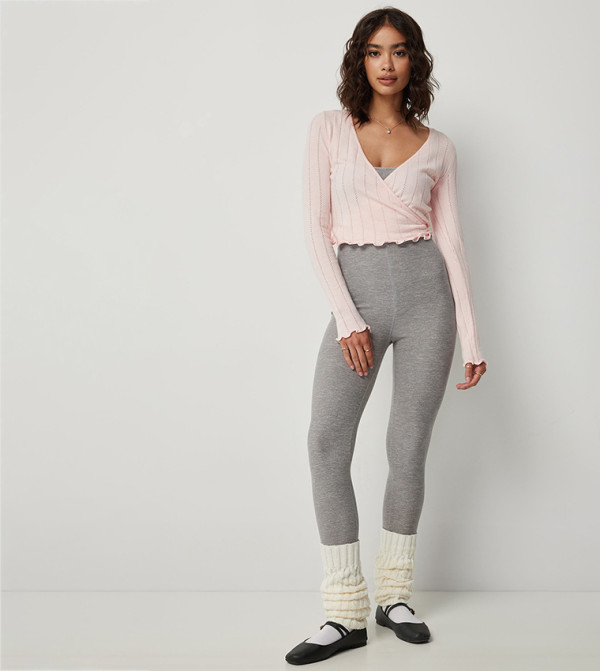 Ardene Ardene - Pink V-neck Sweaters