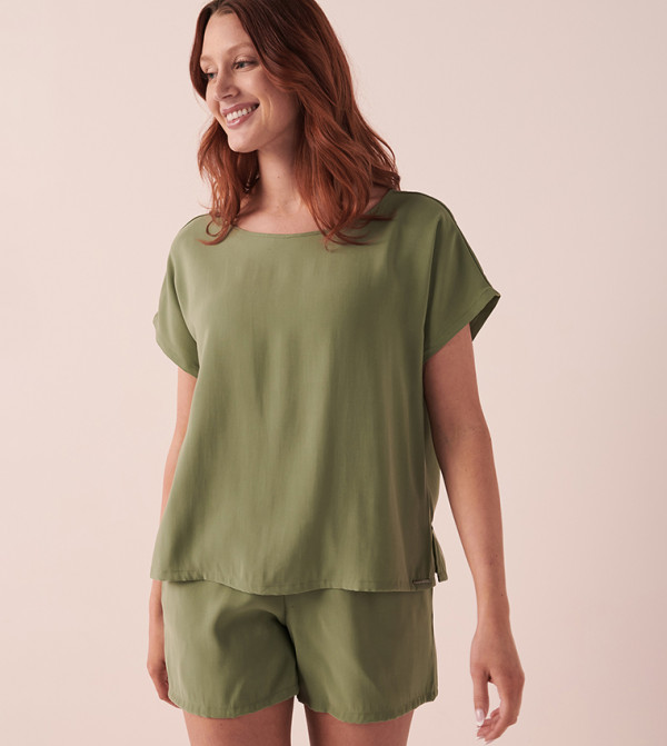 La Vie en Rose  - Green Sleep Tops & Tees