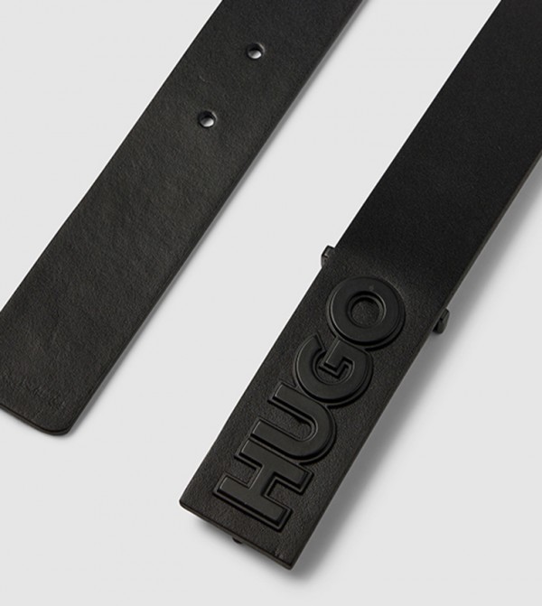HUGO  Belts - Black Leather Belts