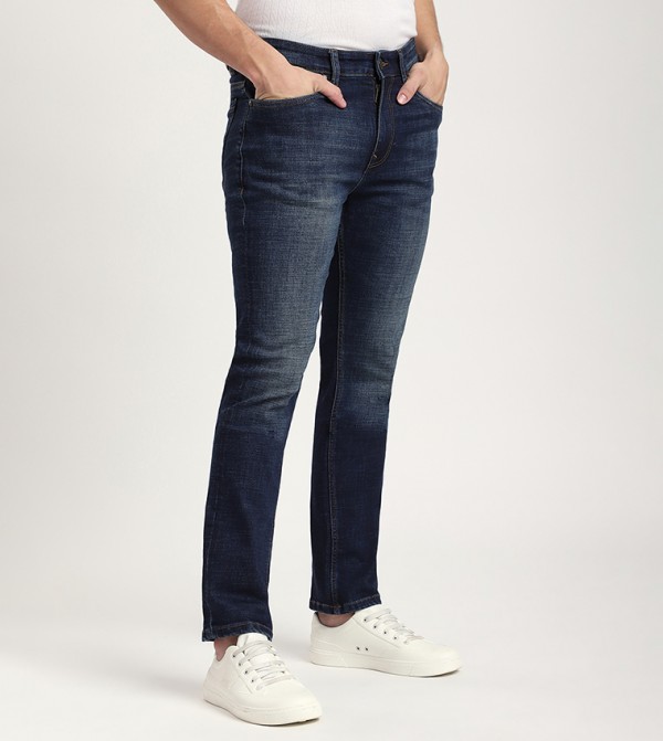 بيفرلي هيلز بولو كلوب  بناطيل جينز - أزرق غامق  Straight Jeans
