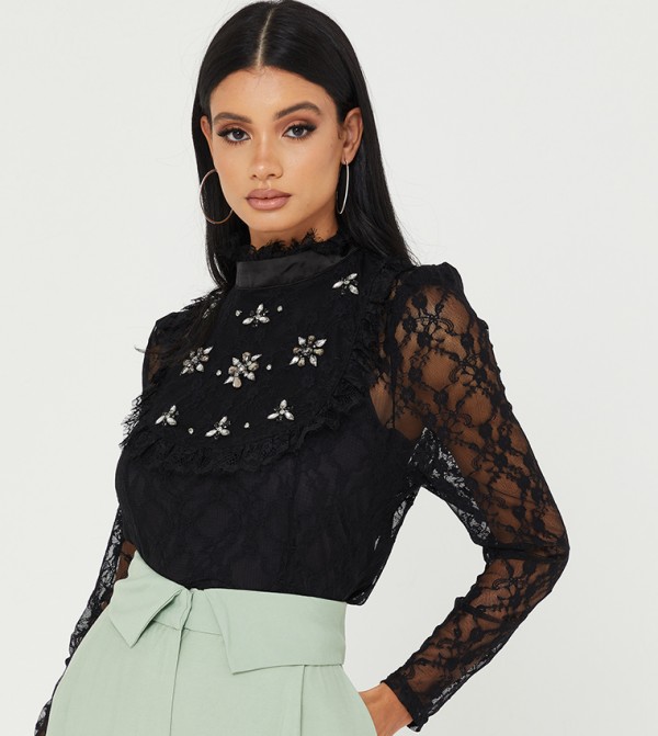 ANOTAH ANOTAH - Black Tops & Blouses