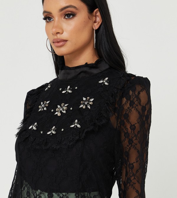 ANOTAH ANOTAH - Black Tops & Blouses