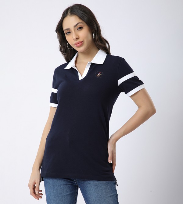 Beverly Hills Polo Club Women - Navy Polo T-shirts