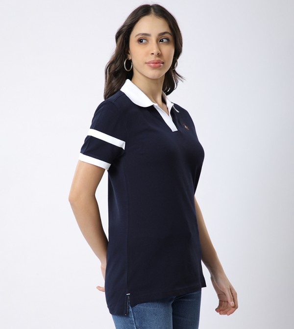 Beverly Hills Polo Club Women - Navy Polo T-shirts