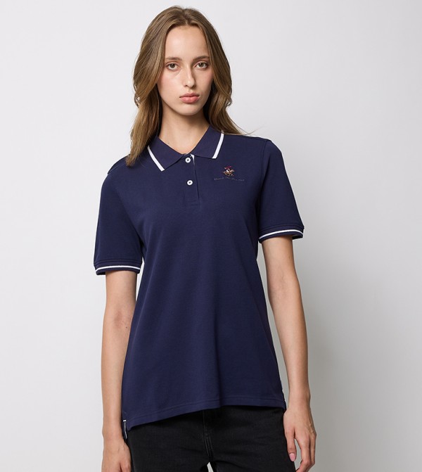 Beverly Hills Polo Club  T-Shirts - Navy Polo T-shirts