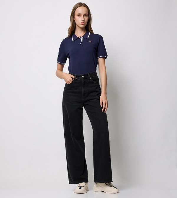 Beverly Hills Polo Club  T-Shirts - Navy Polo T-shirts