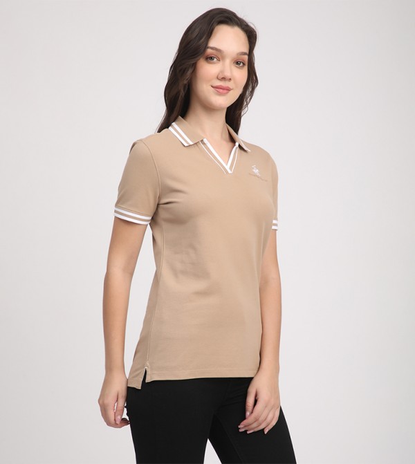 Beverly Hills Polo Club  Clothing - Brown Polo T-shirts