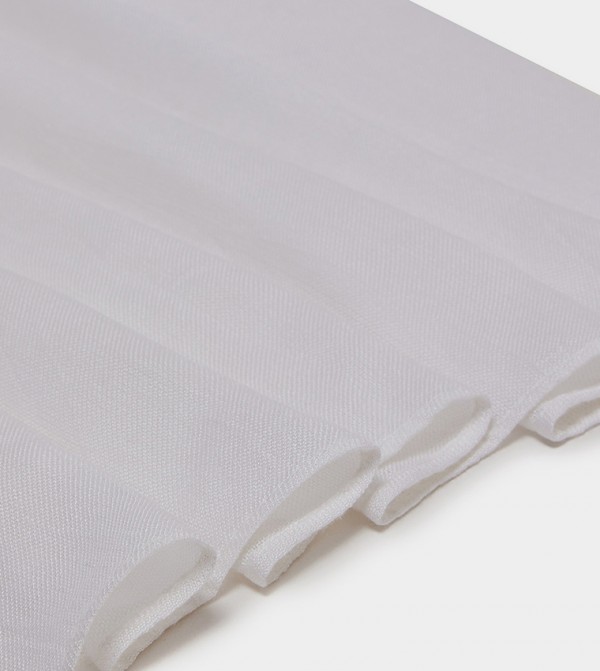 R&B  Scarves - White Woven Scarves