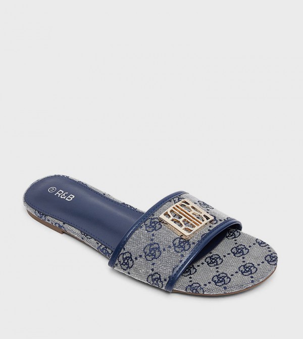 R&B  Shoes - Blue Flat Sandals