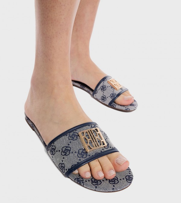 R&B  Shoes - Blue Flat Sandals